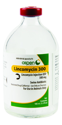 Lincomycin 300 mg:mL RX (Aspen), 100 mL