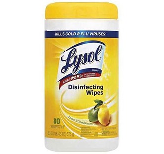 Lysol Disinfecting Wipes Lemon/Lime, 80 count
