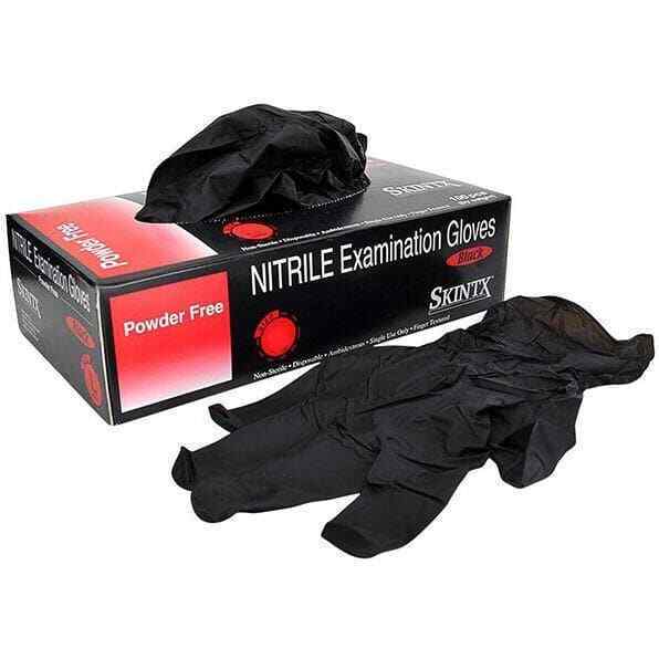 Skintx Nitrile Exam Gloves, Powder-Free, Black