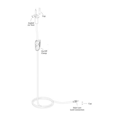 IV Line Set, Large Bore, 72"