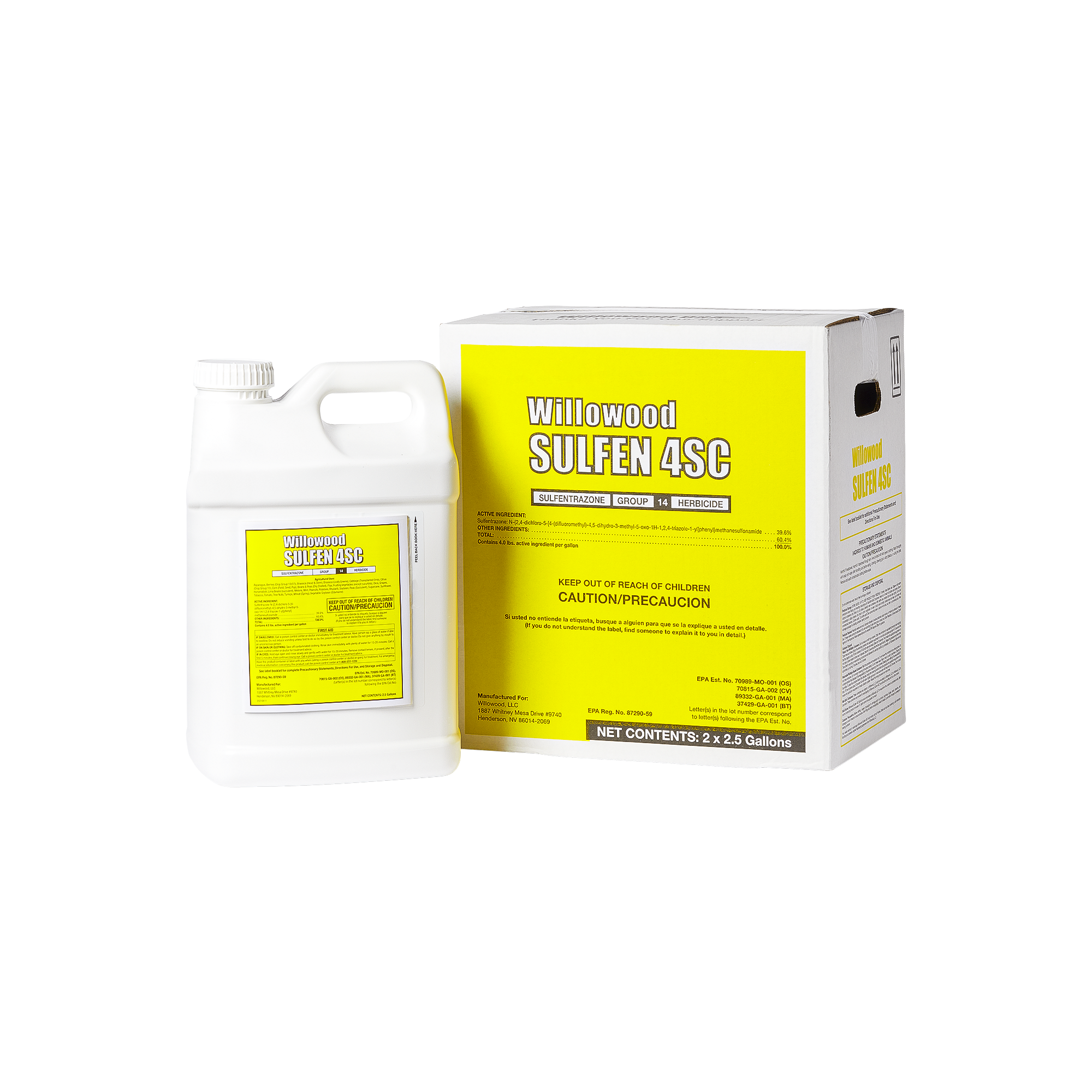 Crop Protection-30652 Willowood Sulfen 4SC (2 2.5) GAL-With-Box