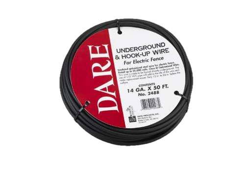 Underground & Hook-Up Wire for Electric Fence – 50 ft, 14 Gauge Double-Insulated