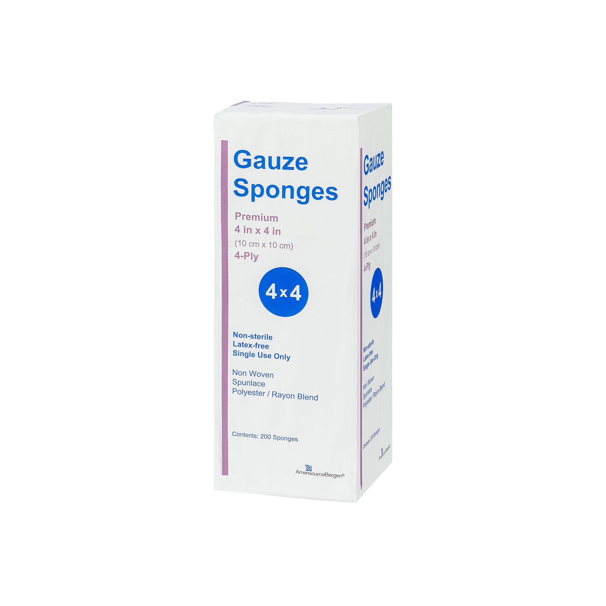 Gauze Pad 4" x 4", 200 Count FBN