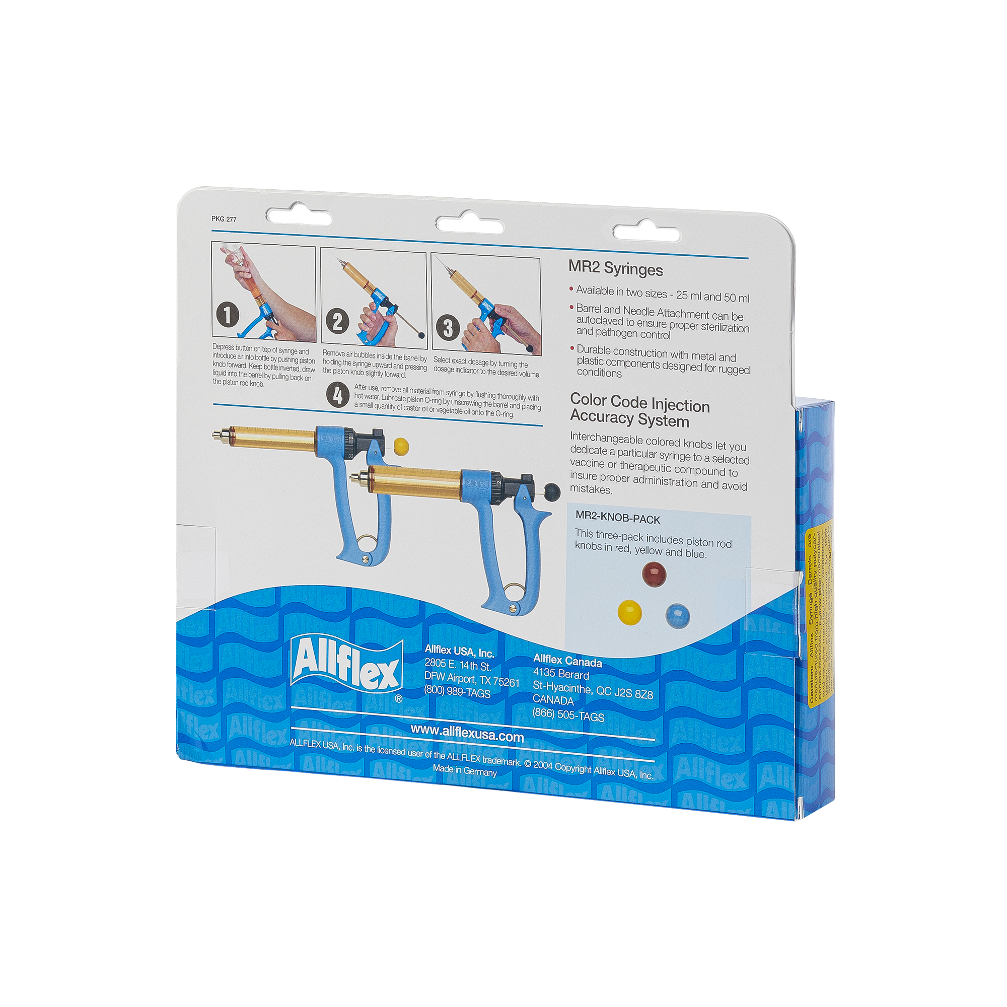 Allflex Repeater Syringe, 25 mL BACK:BOX