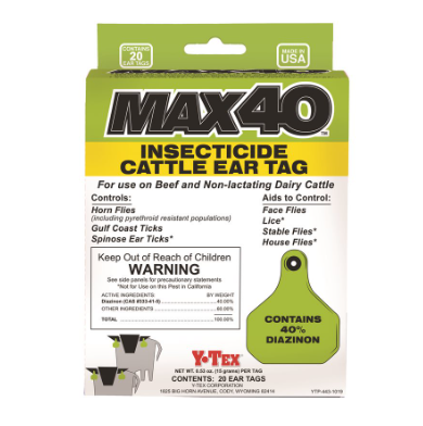 MAX40™ Insecticide Ear Tag 20 count
