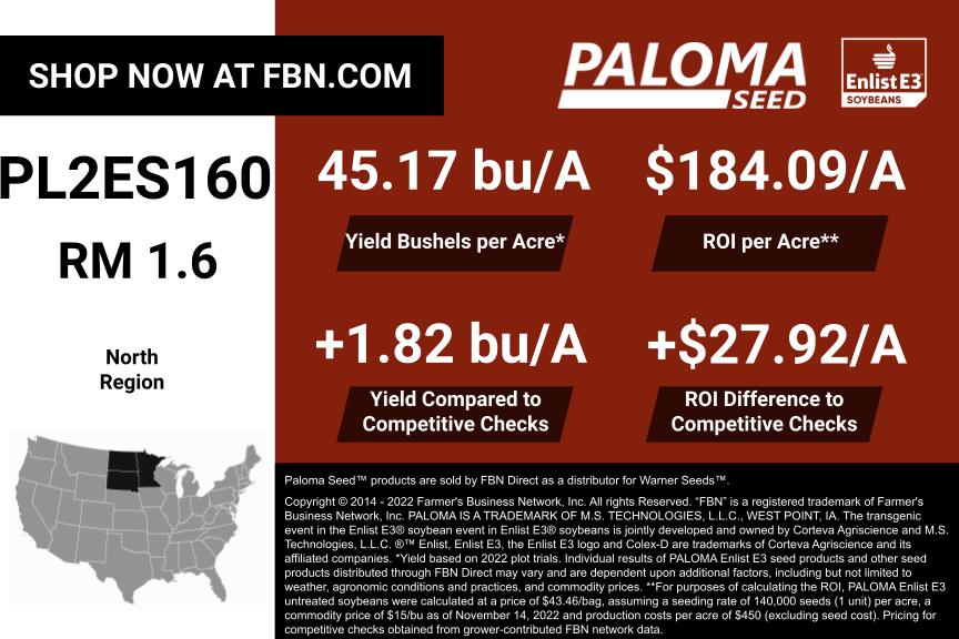 PL2ES160 - North - 2022 Yield Graphic