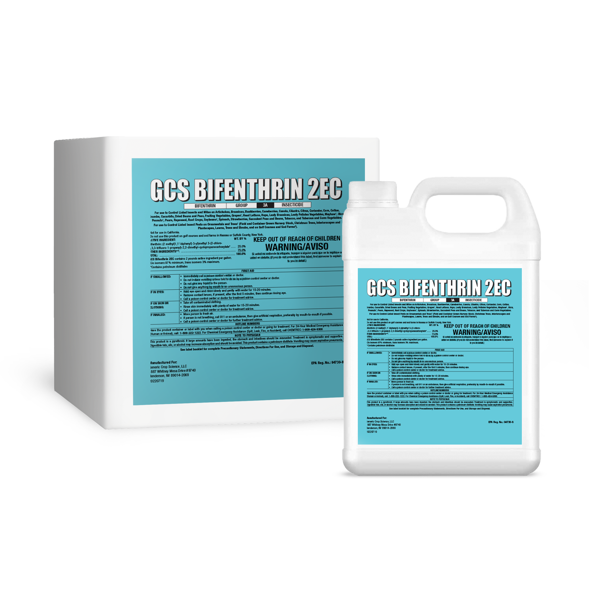 GCS Bifenthrin 2EC Box and Jug