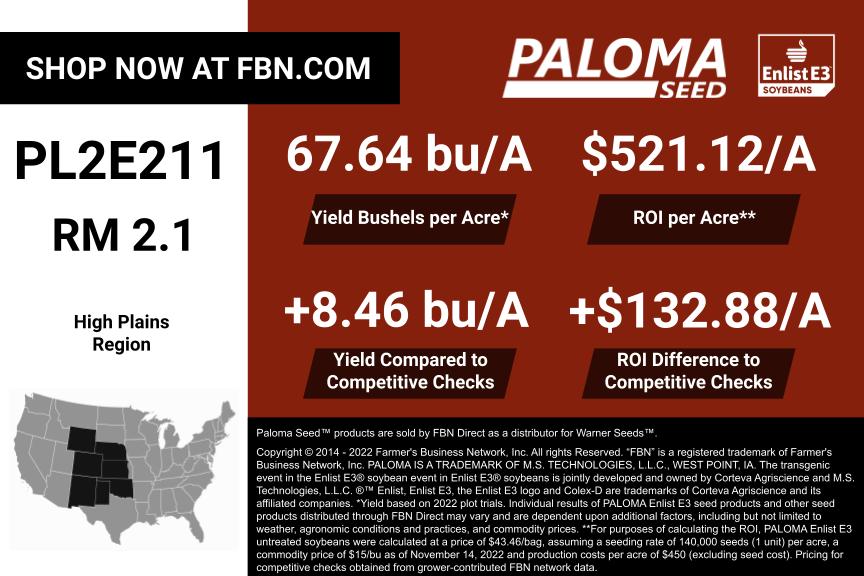 PL2E211 - High Plains - 2022 Yield Graphic