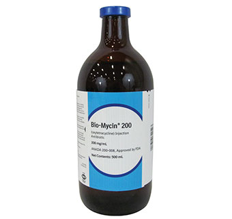 Bio-Mycin 200 Injection (Oxytetracycline) (RX), 500 mL