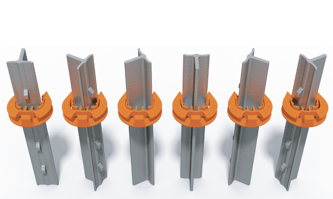 Lockjawz T-360 Universal T-Post Insulator, Orange