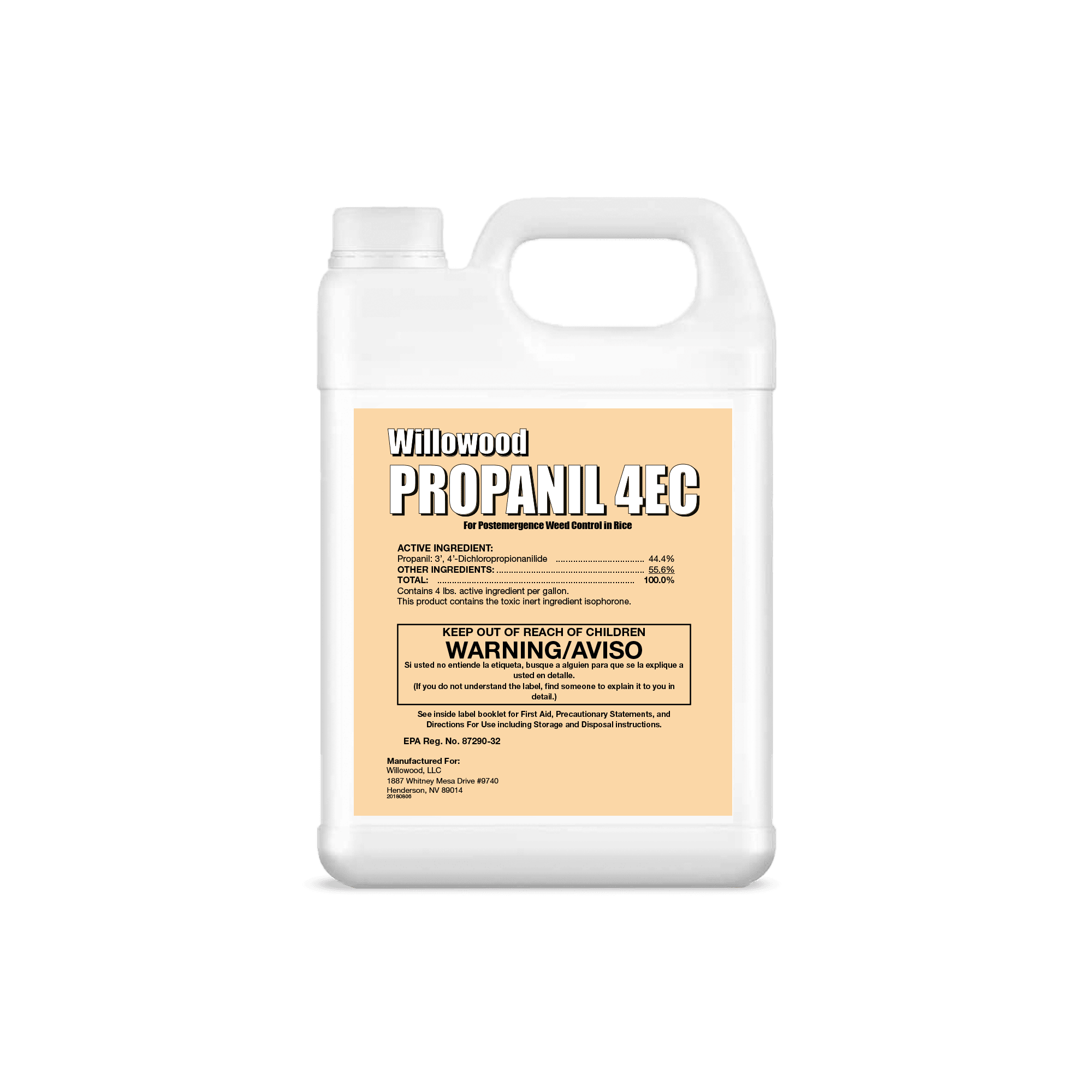 Willowood Propanil 4EC tote Jug