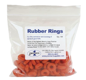 Rubber O Rings Castrating Bands (Orange)