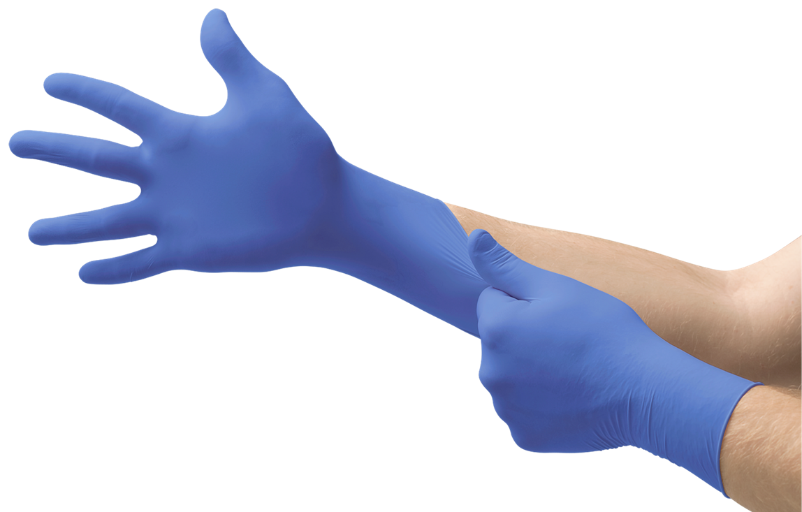 Microflex Cobalt N19 Nitrile Exam Gloves, Powder-Free, Blue Stretch