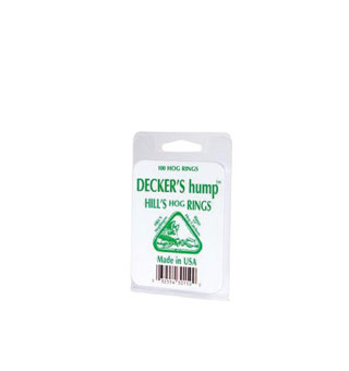 Decker Hump Hill's Hog Ring #3 Green, 100 Count