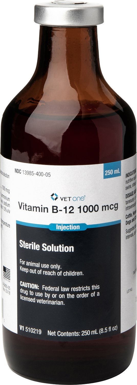 Vitamin B-12 1000 Injection (VetOne), 250 mL