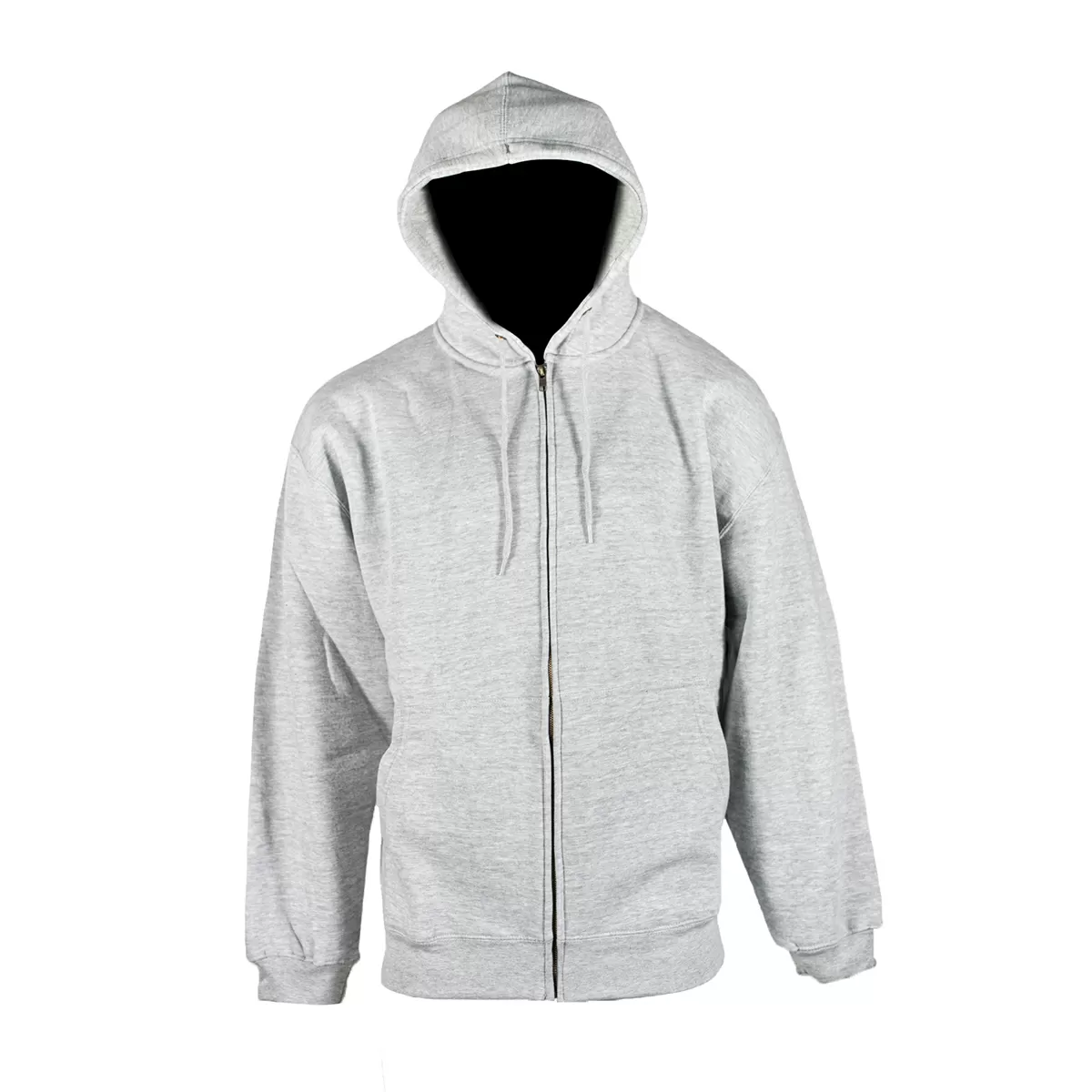 Five Rock® Midweight Hooded Zip-Front Sweatshirt, Grey, 2XL | FBN