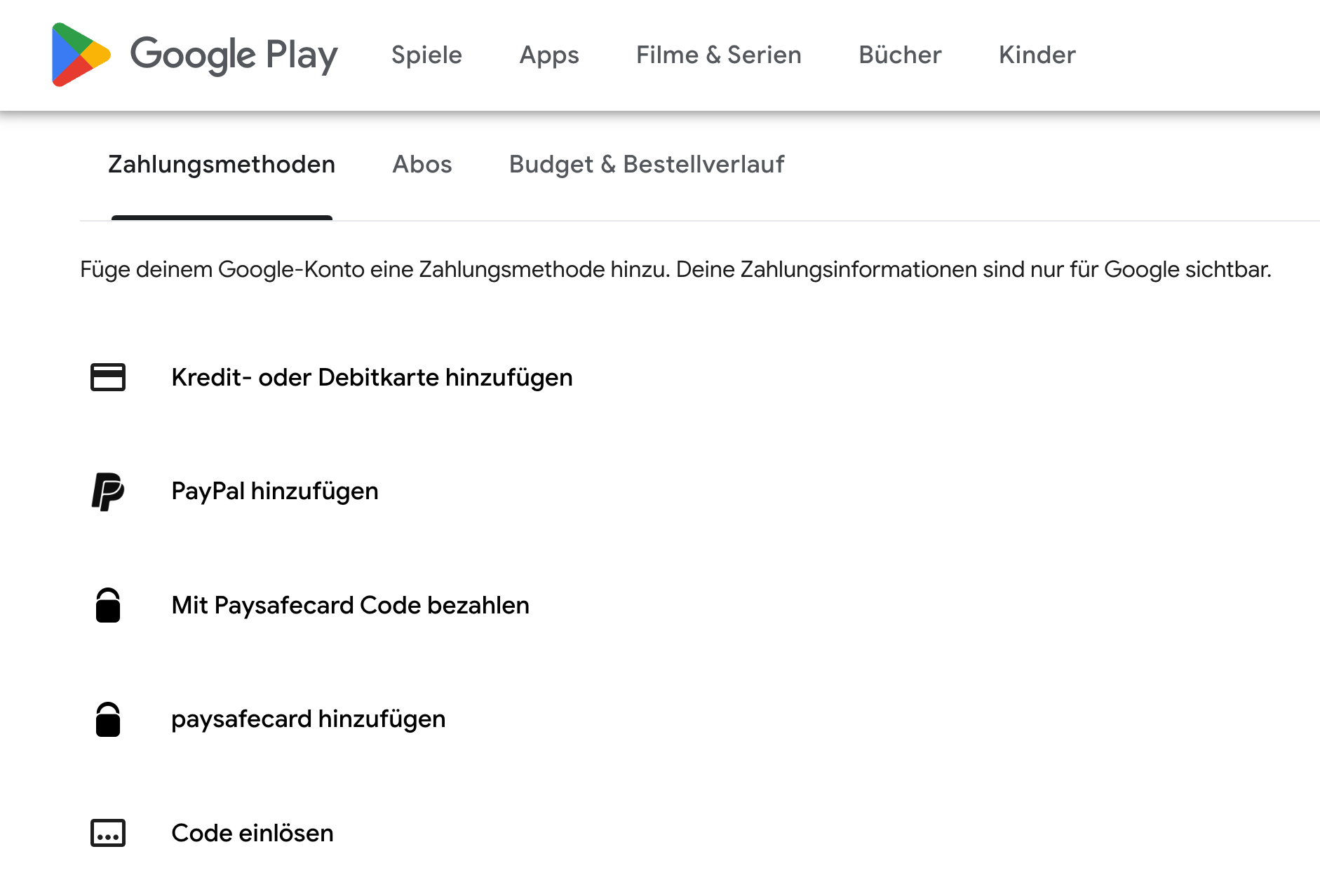 google play zahlugen e abos
