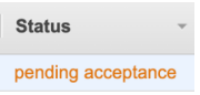 The connection request that was created in Step 1, has to be accepted in the Deribit AWS account, until that happens the