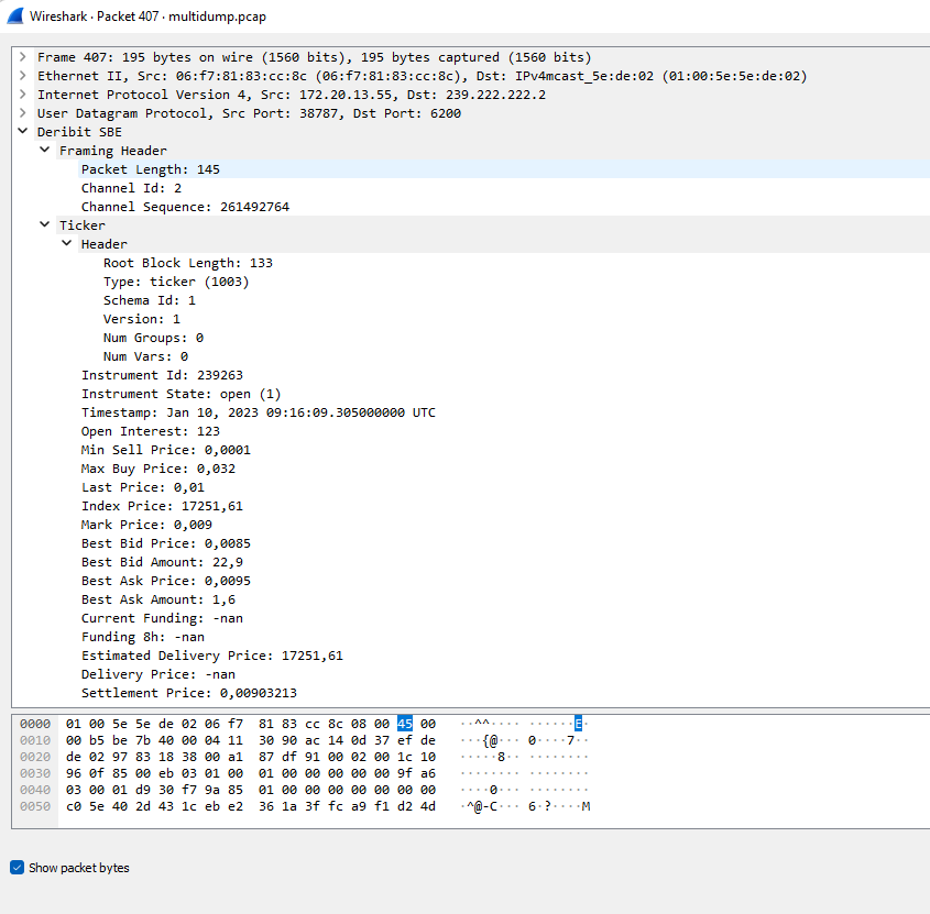 Double click an item to retrieve the details :