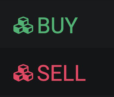 In the user interface, block trades can be distinguished via a three blocks icon as pictured.