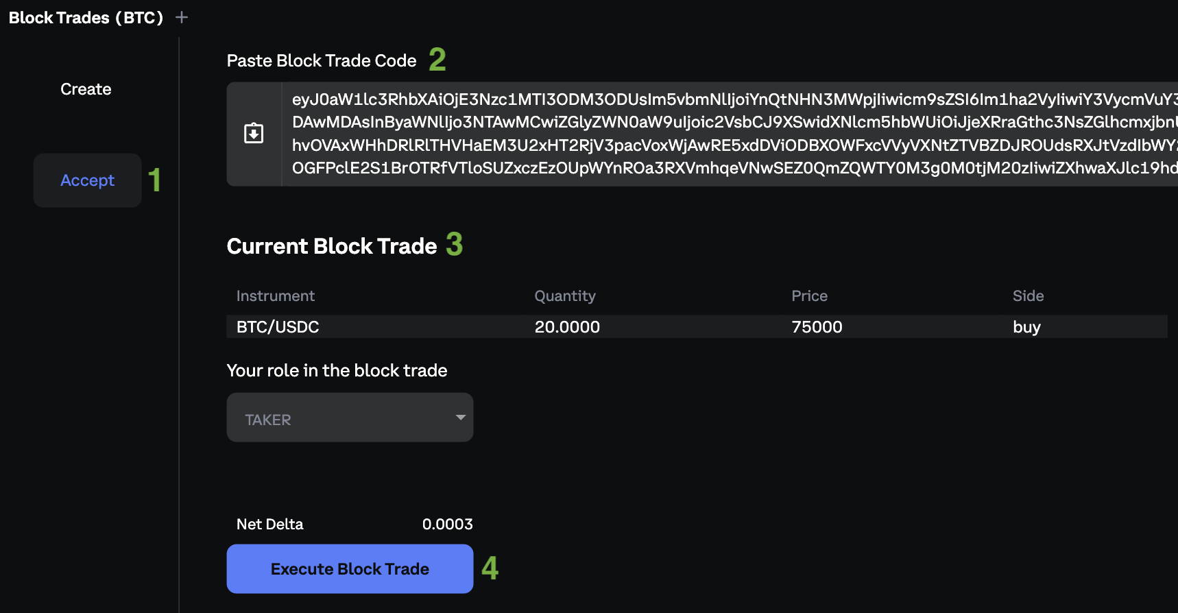 Accepting the Block Trade