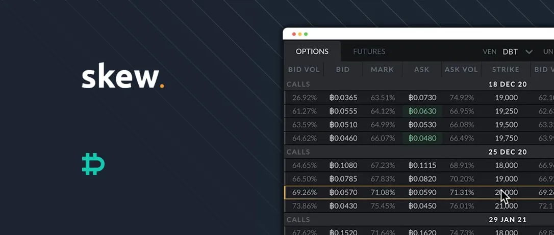 Deribit is live for Cryptocurrency Futures and Options Blocks Trades on skewTrading