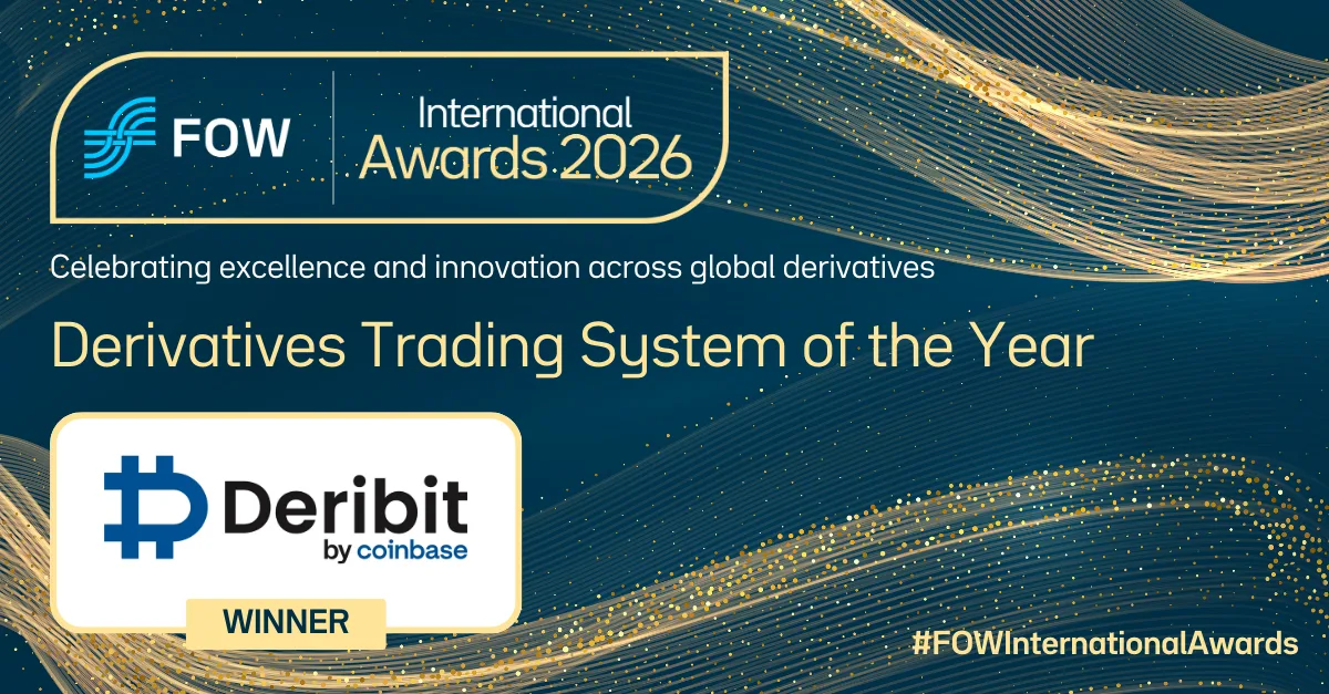 Deribit_Insights - Deribit Wins FOW Derivatives Trading System Of The Year Award - Image (1/1)