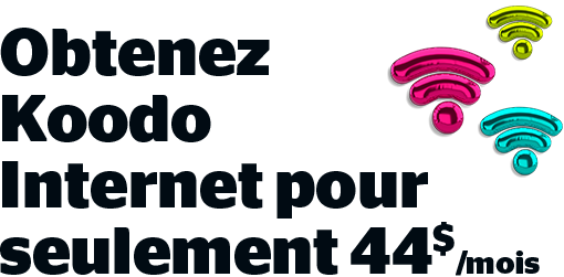 Obtenez Koodo Internet pour seulement 44 $/mois