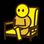 yellow child in a chair