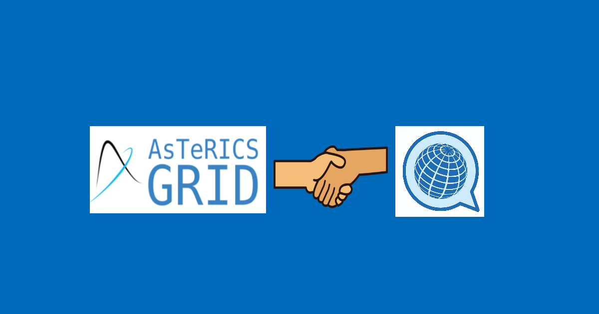 Asterics logo - shake hands - Global Symbols logo