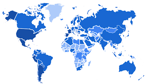 users across the world 2024