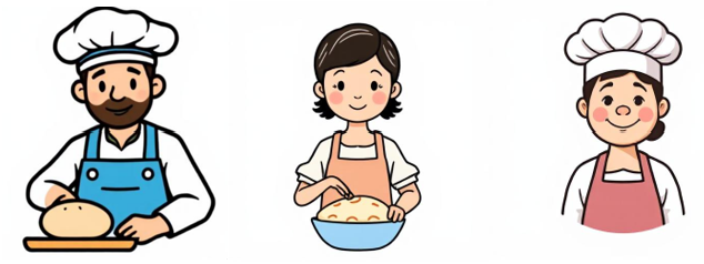 person baking bread