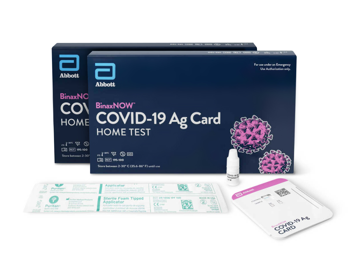 COVID-19 test results in 15 minutes from Abbott BinaxNOW