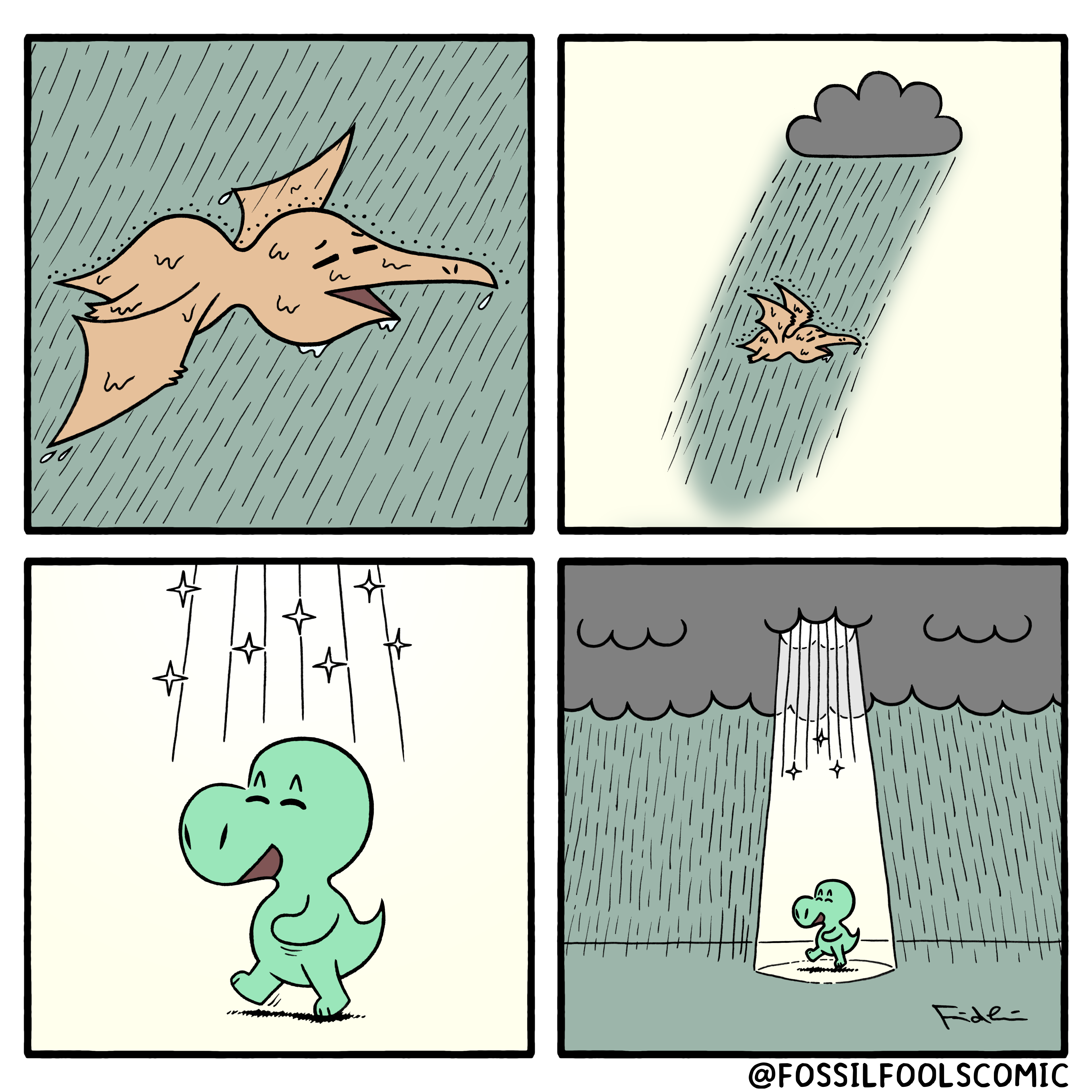 Comic: Sunshine And Rain Clouds