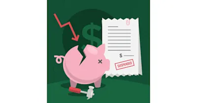 illustration of  pig and money