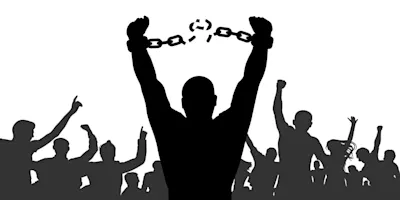 man chains break free