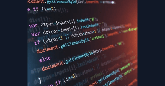 code on a screen
