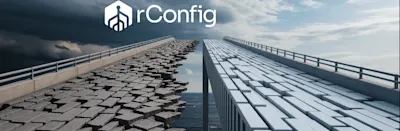 Concrete bridge featuring the word "config" prominently displayed on its surface.