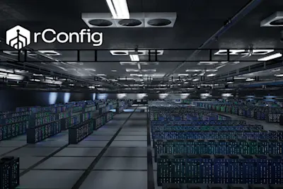 A data center filled with rows of servers, showcasing a high-tech environment for data storage and processing.
