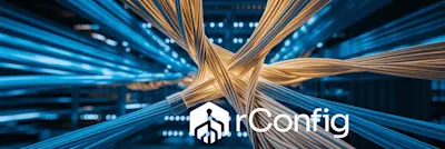 Visual of r-corefig branding, highlighting innovative network management solutions.