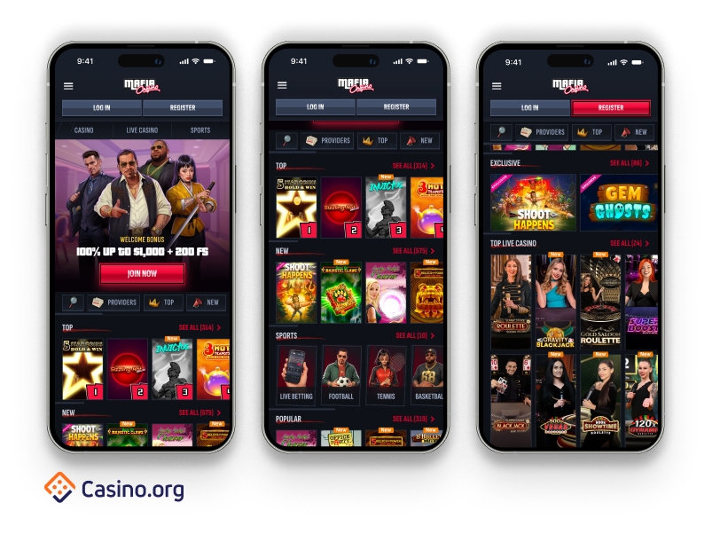 Interface de paiement et retrait d'un casino en ligne montrant des transactions