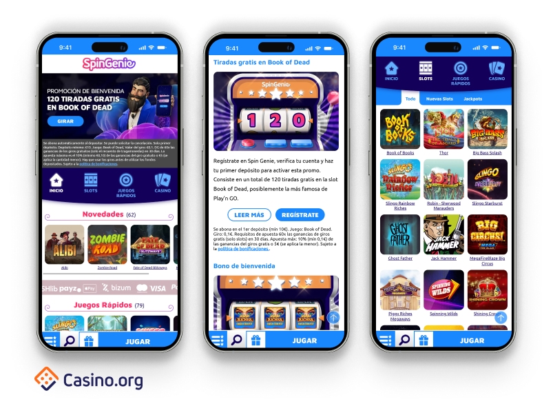 SpinGenie Casino Interface