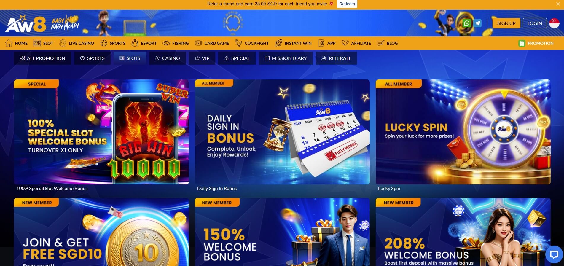 AW8 Casino Game Variety
