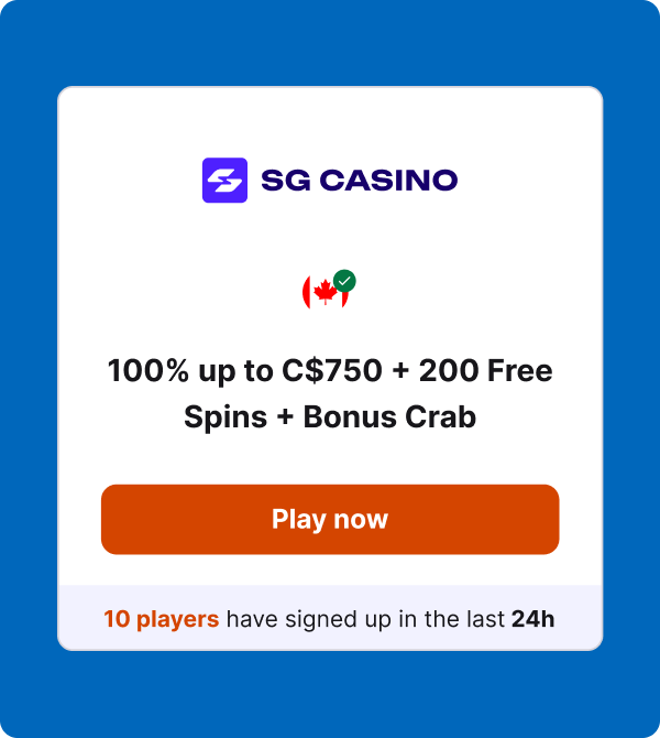 Interface de SG Casino