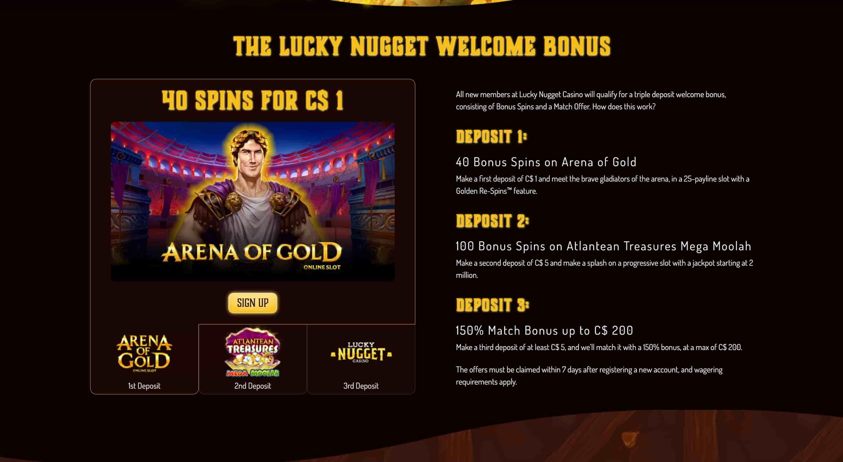 Lucky Nugget Review 2024 - $200 Bonus + 140 Free Spins