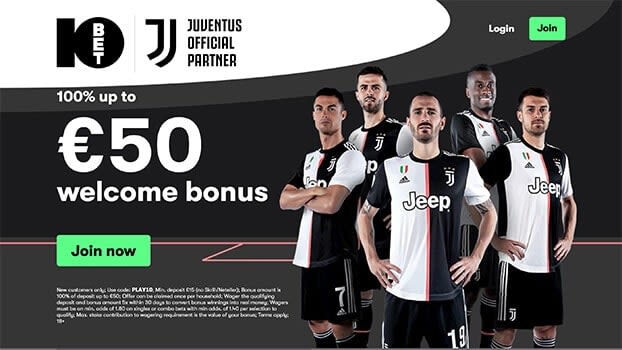 Screenshot of 10bet Homepage Thumbnail