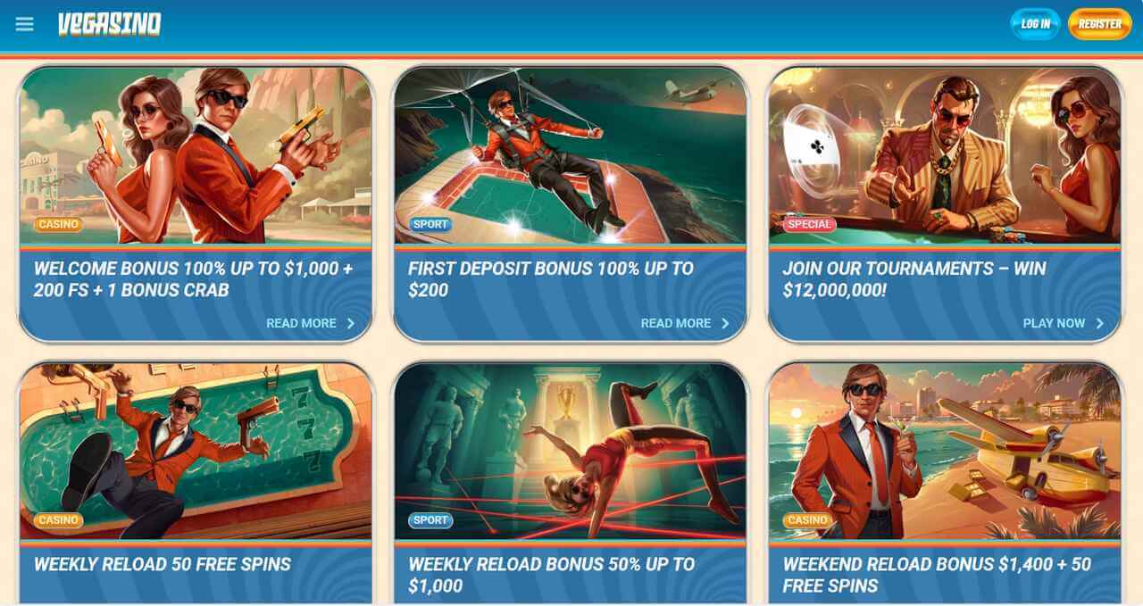 Vegasino Bonuses
