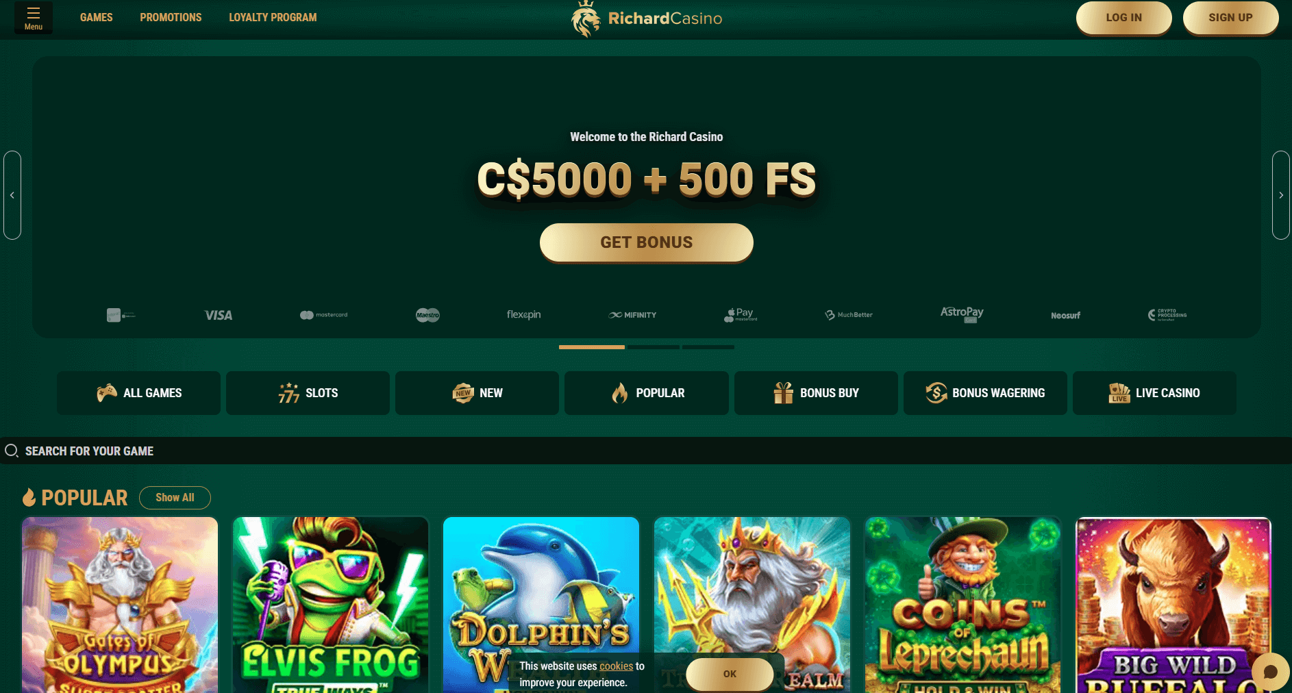 Richard Casino Homepage