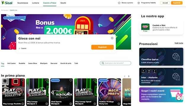 Sisal Casino Recensione 2024 🎖️ Bonus fino a 7.000€