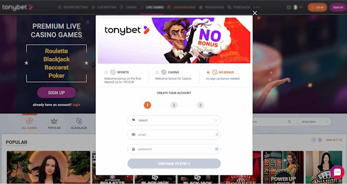 TonyBet Casino Review Ireland 2024 | Bonus up to €1100